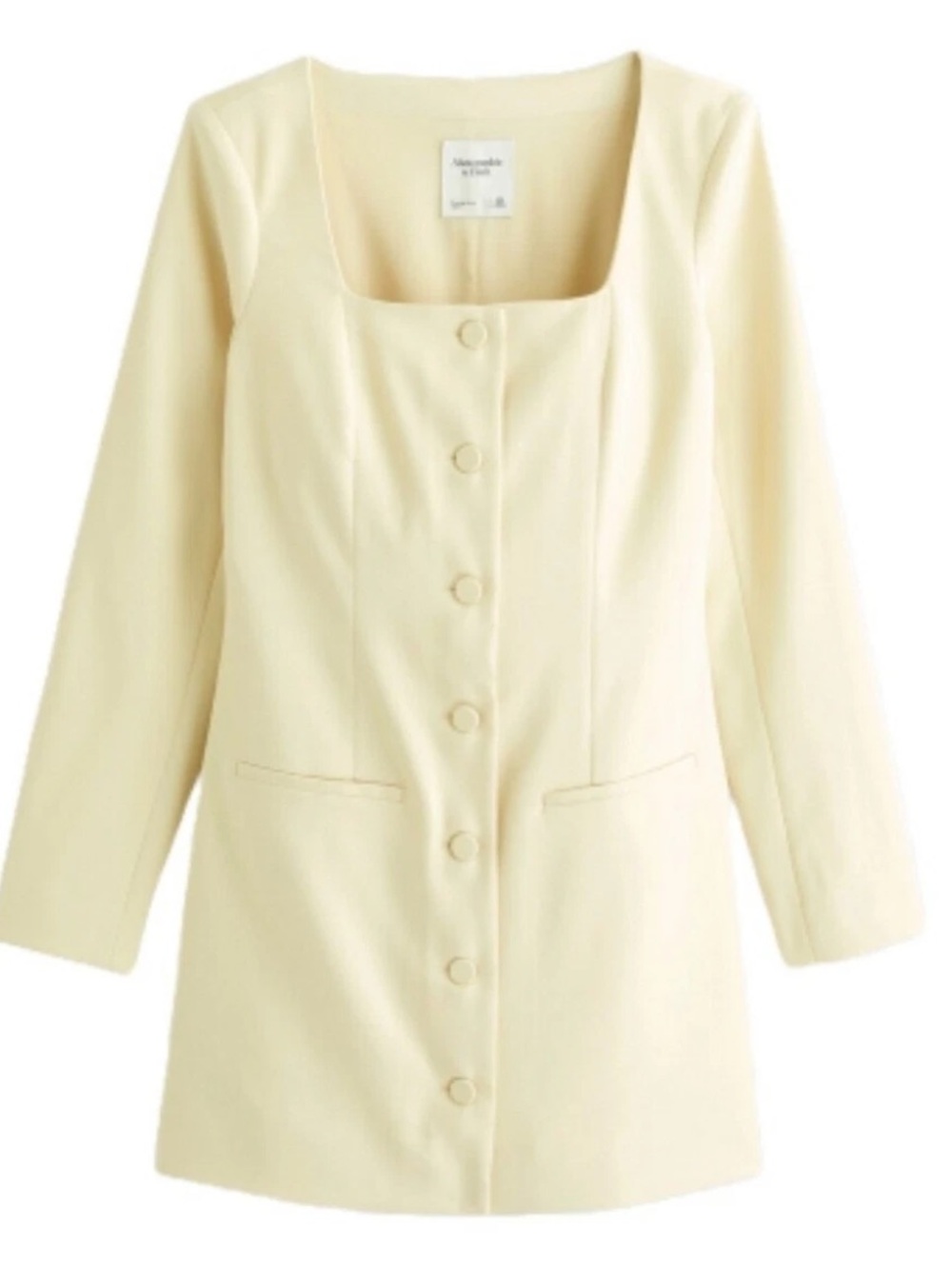 Abercrombie &  Fitch Mara Long Sleeve Butter Yellow Dress Size Small